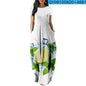 Summer Dress 2024 Hawaiian Fresh Fruit Print Maxi Dress Streetwear Women Luxury Beach Stylish Party Robe Holiday Girl VestidoA661 2L