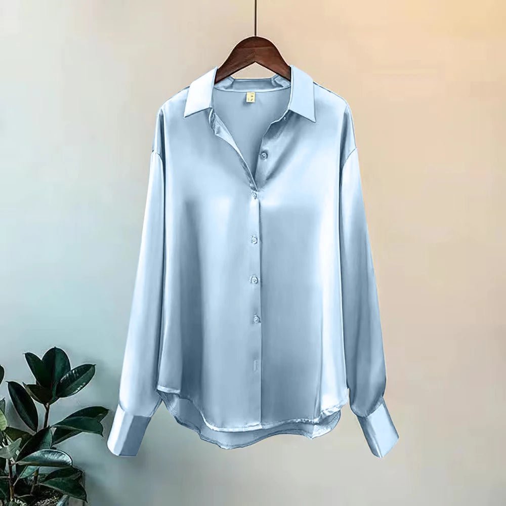 Summer Shirts And Blouses Woman Casual Top Autumn Winter Korean Long Sleeve Button Elegance Sweet Casual Office Lady New ShirtsBeigeM