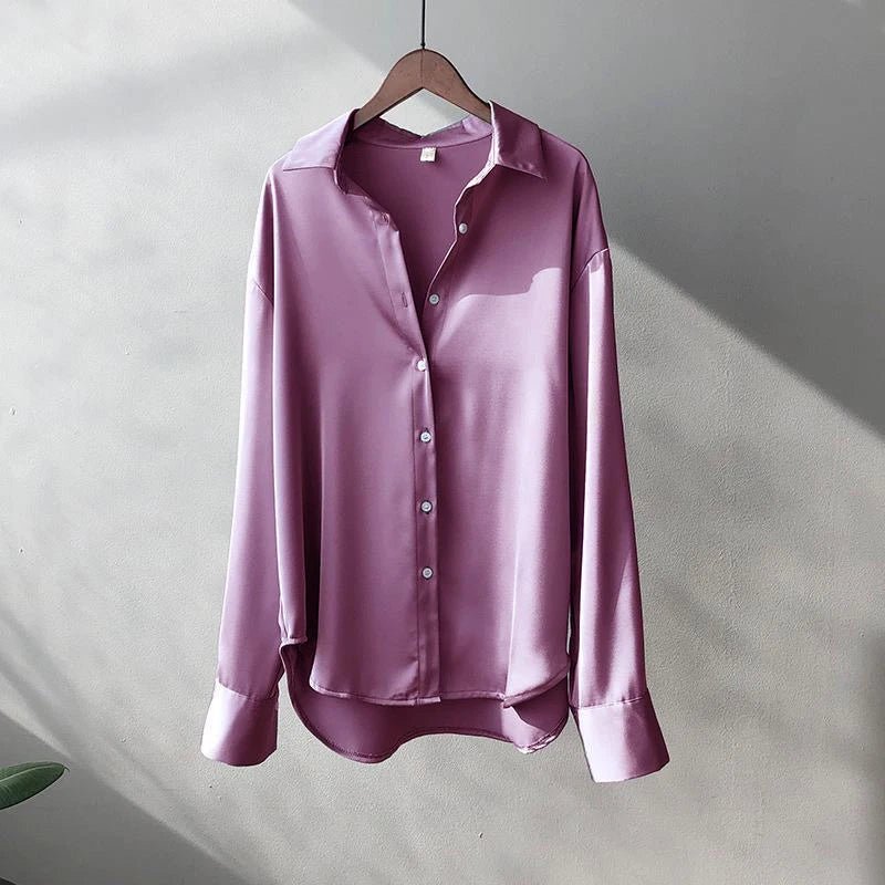 Summer Shirts And Blouses Woman Casual Top Autumn Winter Korean Long Sleeve Button Elegance Sweet Casual Office Lady New ShirtsBeigeM