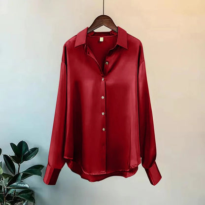 Summer Shirts And Blouses Woman Casual Top Autumn Winter Korean Long Sleeve Button Elegance Sweet Casual Office Lady New ShirtsBeigeM