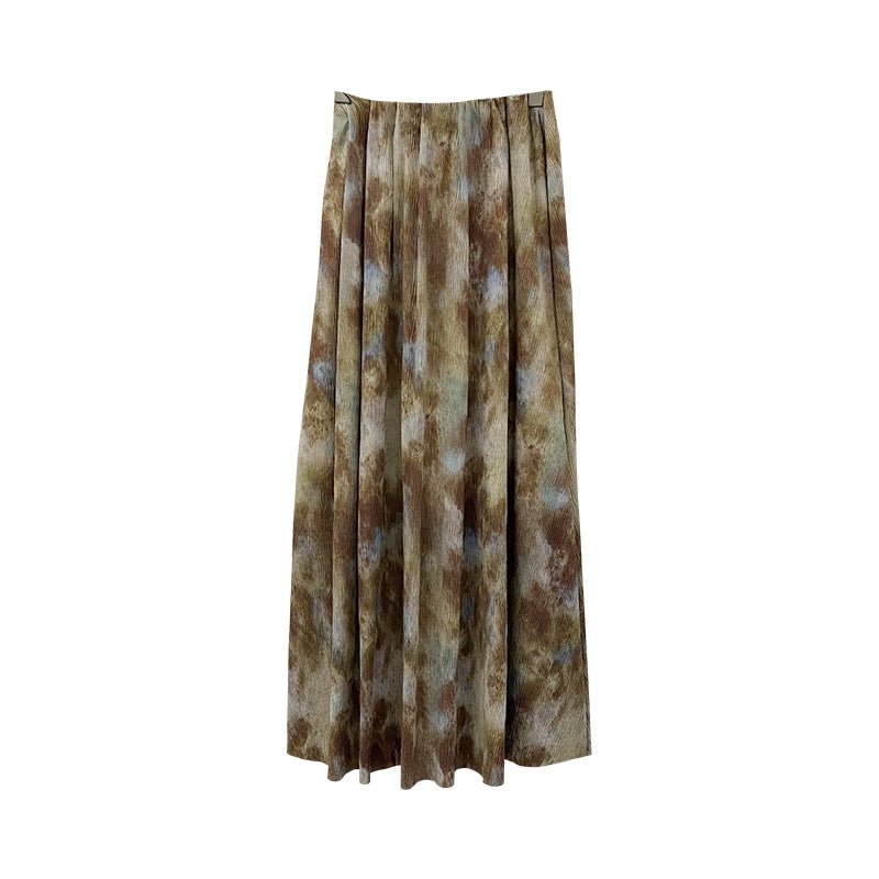 Thirteen Lines Early Autumn Retro Style Long Tie - Dyed Hip SkirtAll yardsCoffee