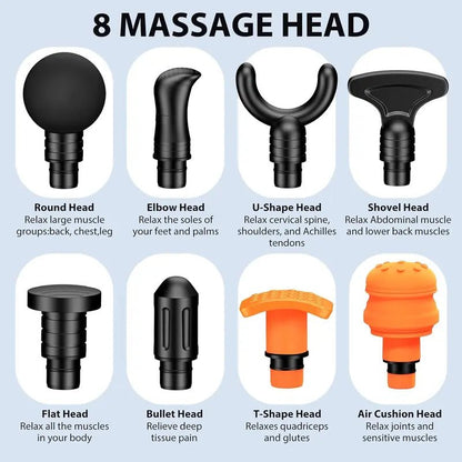 TOLOCO Massage Gun, Muscle Massage Gun Deep Tissue, Percussion Massage Gun with 8 Replacement Heads, Super Quiet Portable Electric Massager for Athletes, Treatment, RelaxBlackBeauty & Personal Care