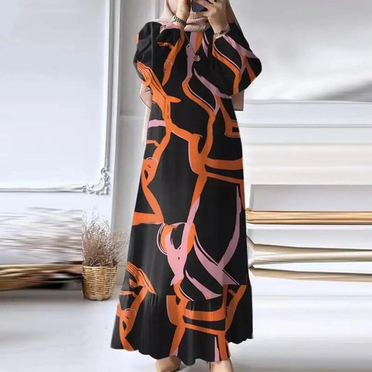 Turkey Abaya Mulism Fashion Dresses Long Sleeve Maxi Sundress Abayas For Women Eid Mubarek Robe IsIamic Vestidos Kaftan 2024BlackSCN