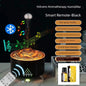 Volcano Bluetooth Audio Ambience Light Good - looking HumidifierBlack Lava Upgrade Bluetooth Audio Remote Control +3 Bottles of Essential Oil (Power Plug - in + Double Color Flame + White Noise Sleep Aid)